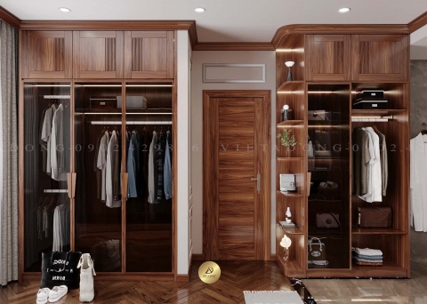 Tủ quần áo gỗ óc chó TA- 35